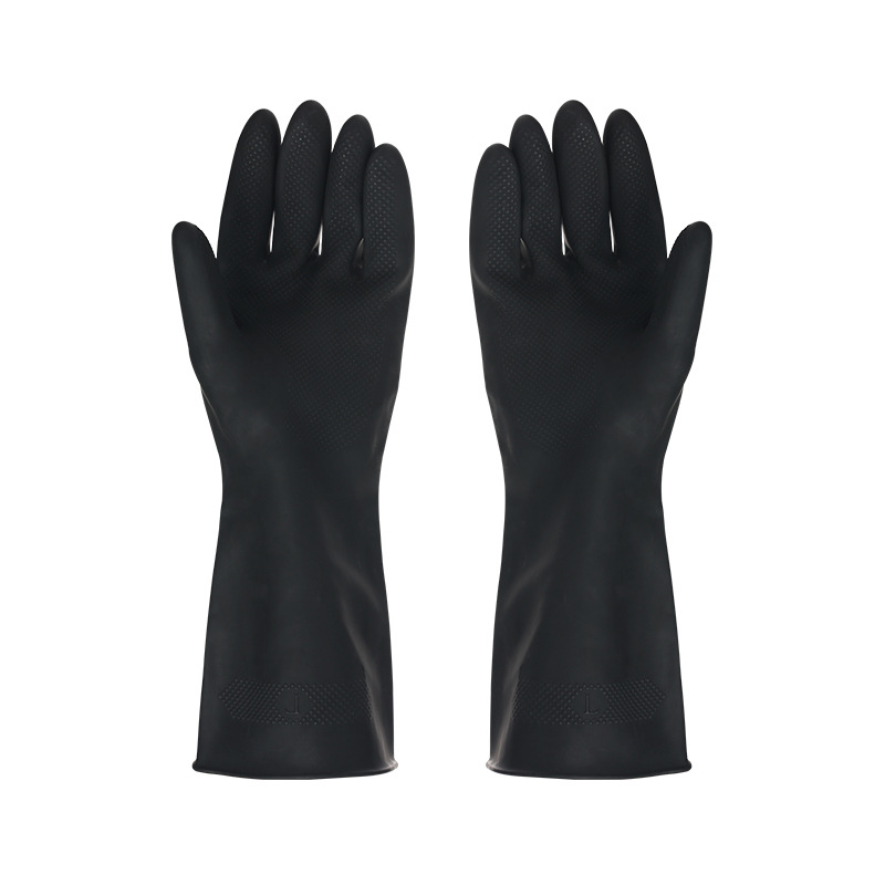 Dish Glove Rubber - Guantes negros para limpieza del hogar,