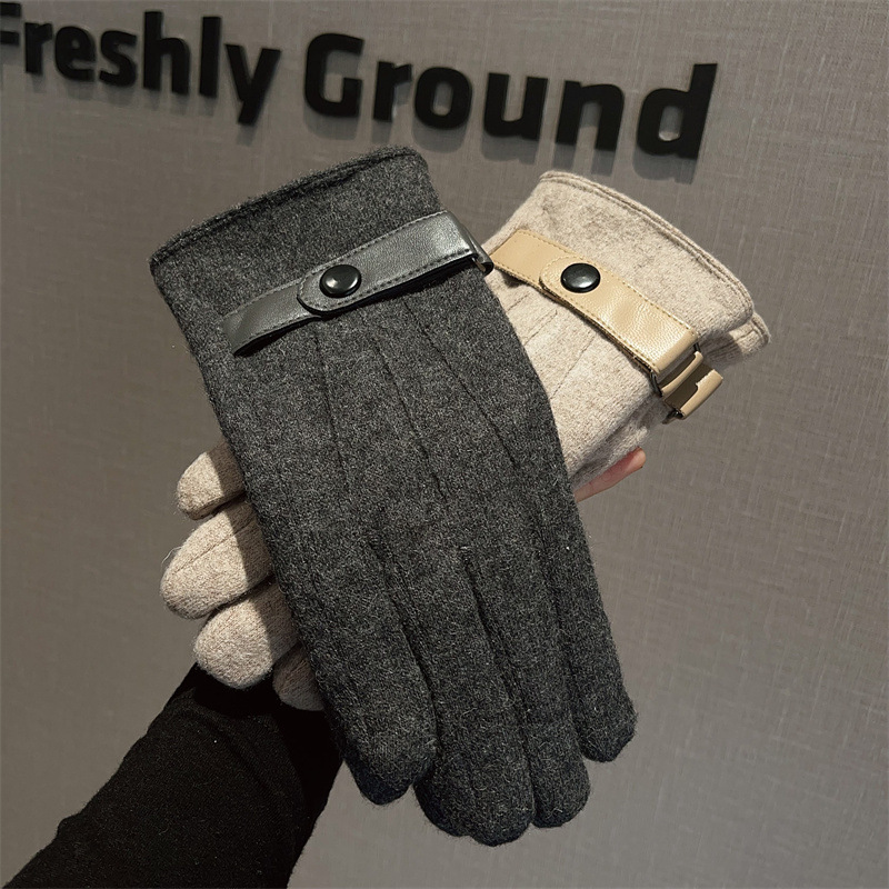 Wool Glove Lined - Guantes para hombre con forro polar