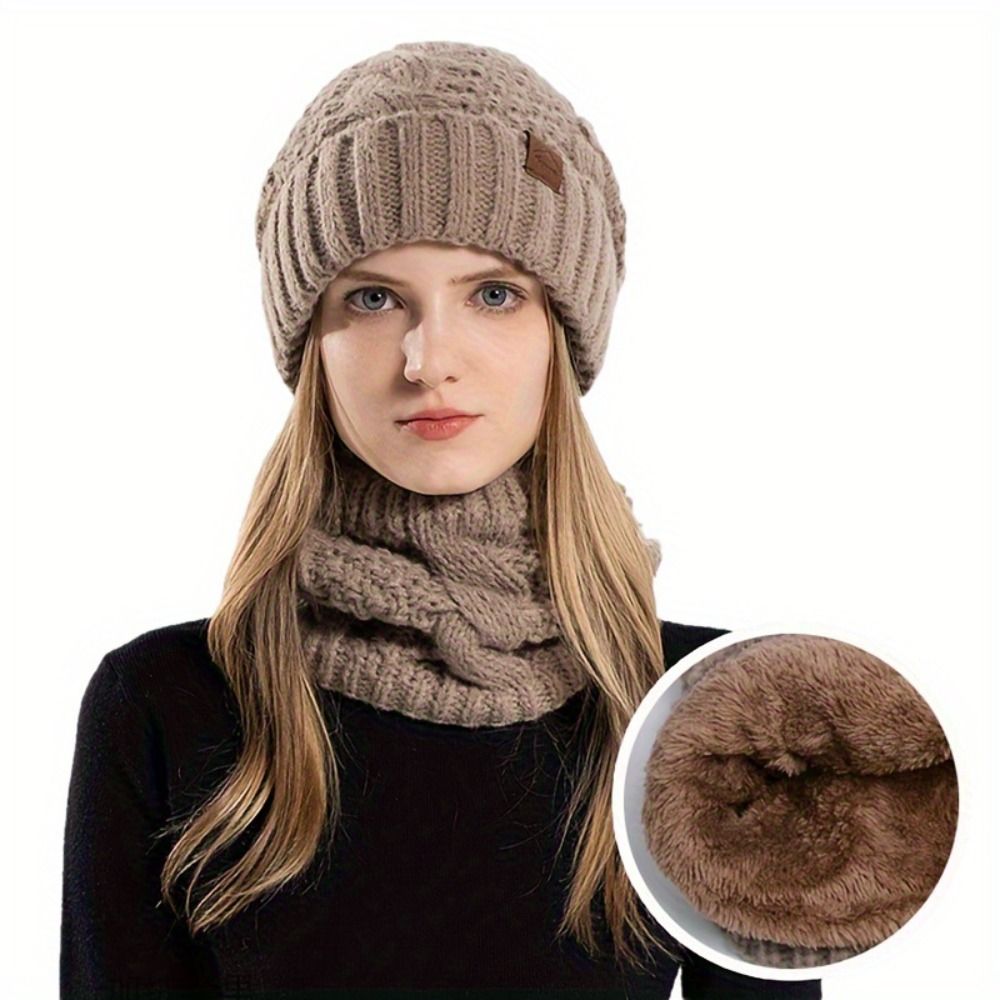 Wool Glove Lined - Conjunto de Gorro y Bufanda de