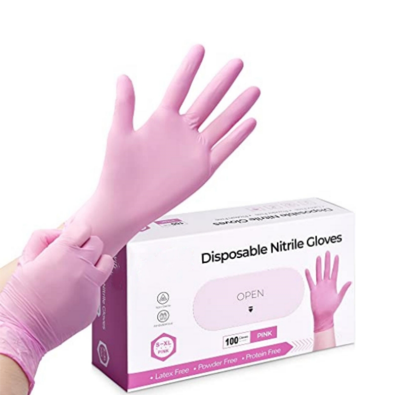 Latex Disposable Glove - Guantes Desechables de Nitrilo Rosa para