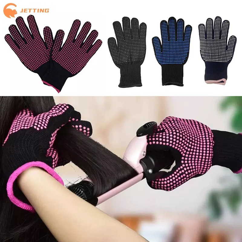 Heat Resistant Glove - Guantes de peluquería de doble cara