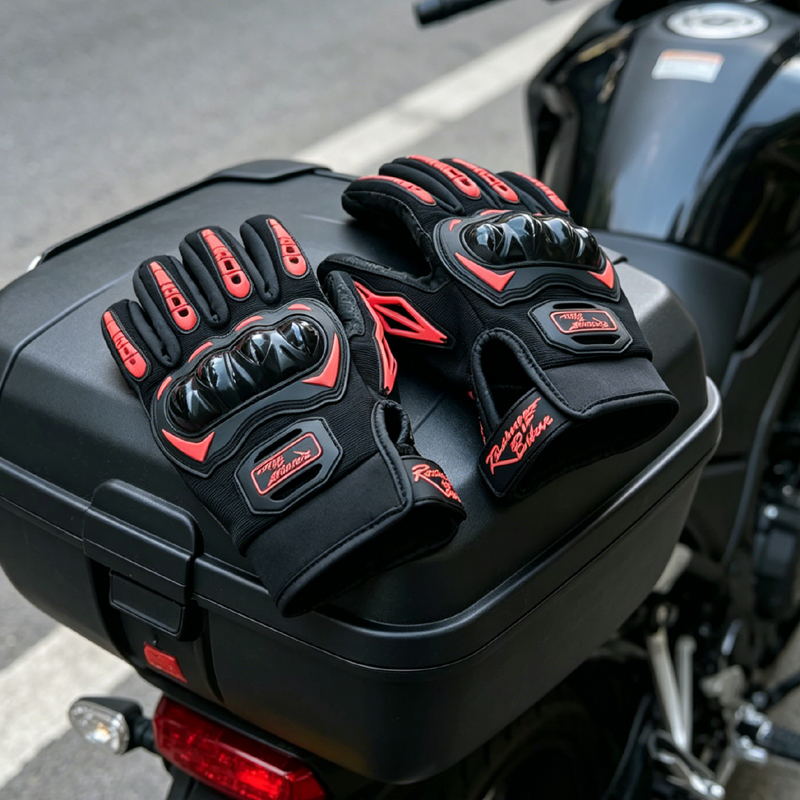 Motorcycle Glove Knuckle - Guantes de motocicleta para hombre, transpirables,