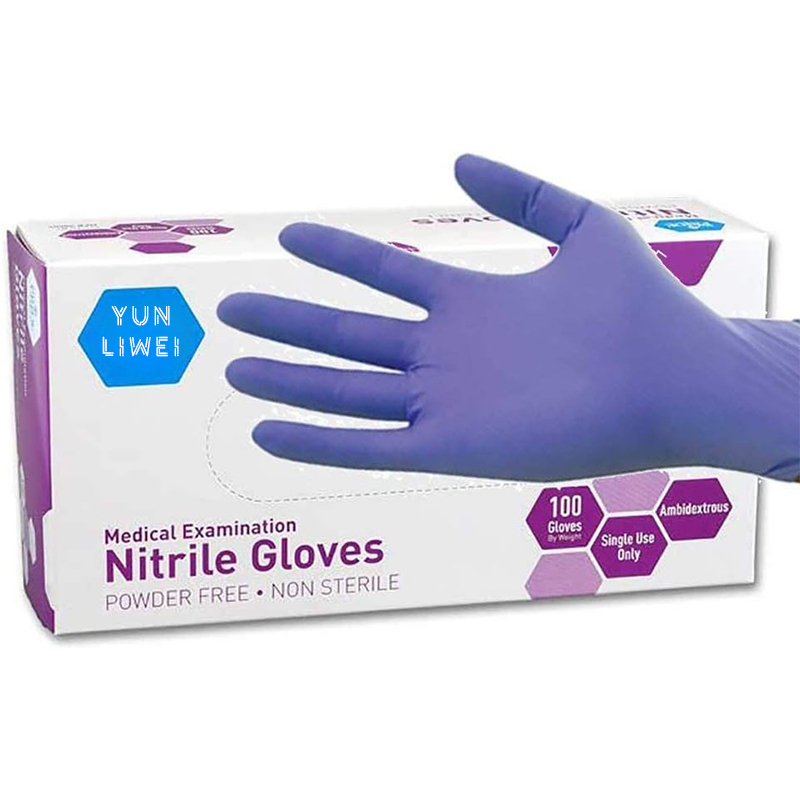 Exam Glove Nitrile - Guantes de Nitrilo Morados Suaves Desechables