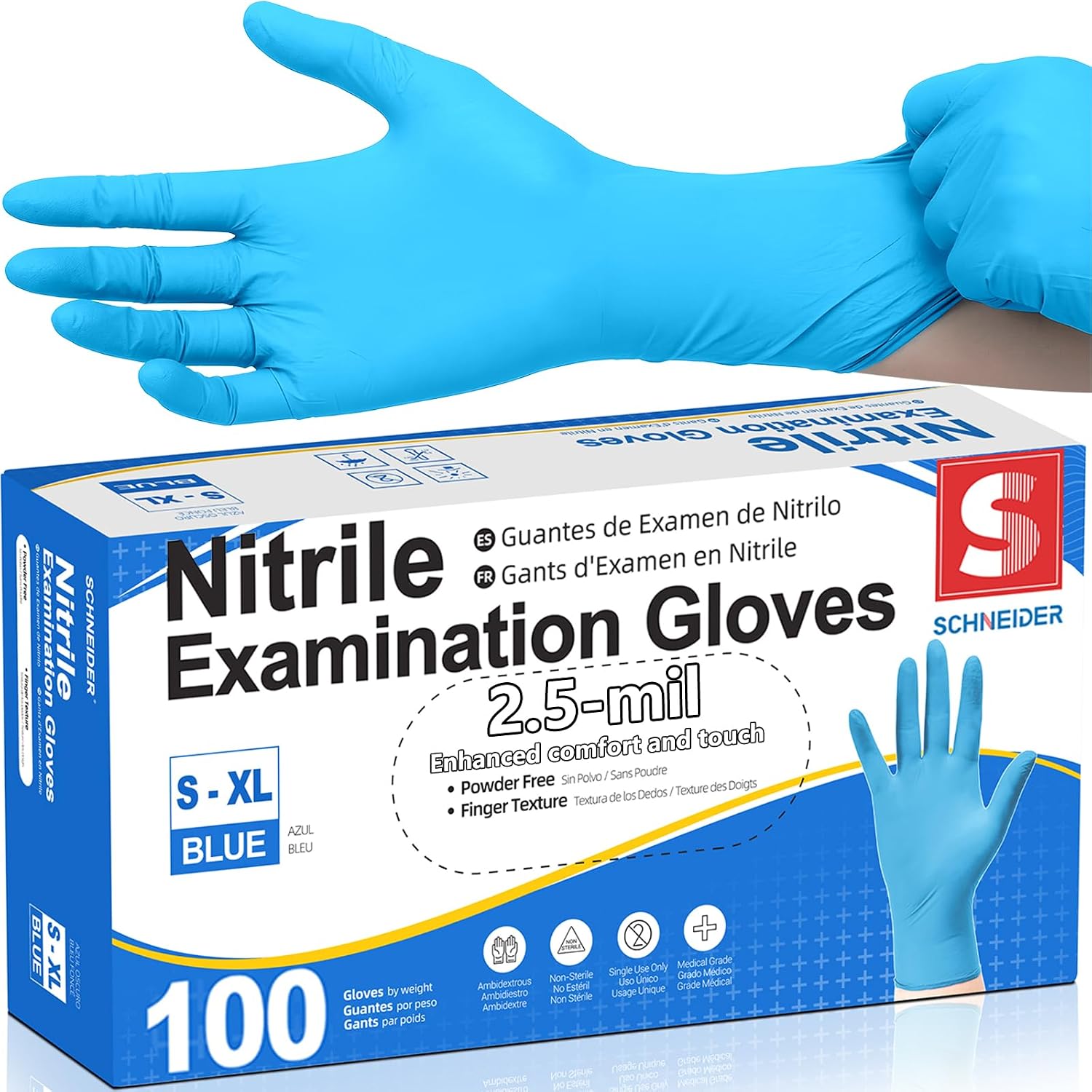 Rubber Glove Cleaning - Guantes de Examen de Nitrilo Desechables,