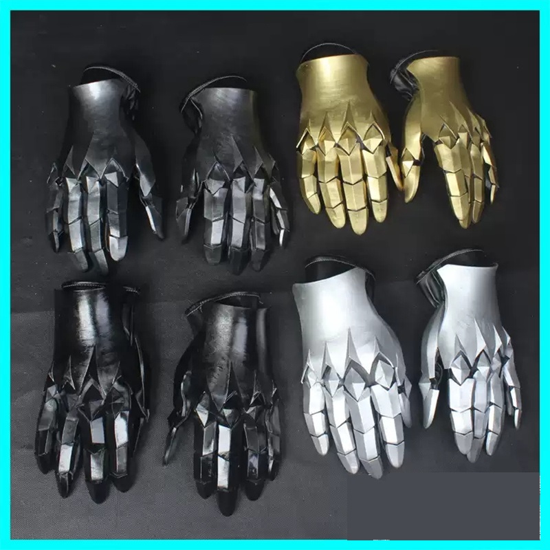 Work Glove Impact - Genshin Impact Argenti-guantes Punk para Cosplay,