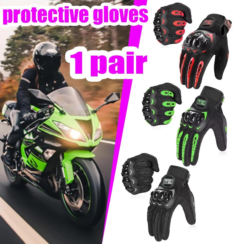 Motorcycle Glove Knuckle - Guantes Profesionales para Motocicleta, Transpirables, con