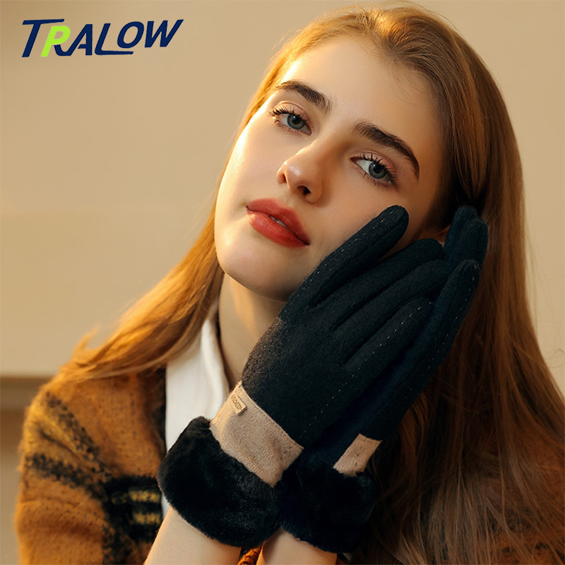 Wool Glove Lined - TRALOW Guantes de invierno para mujer,