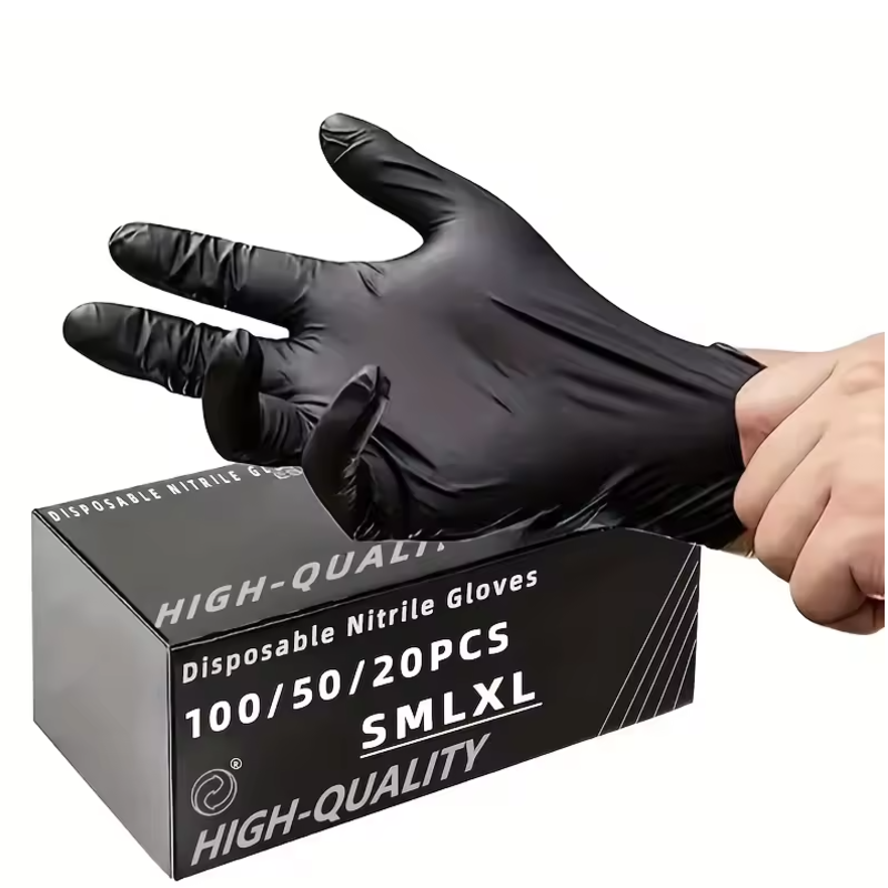 Nitrile Mechanic Glove - 100/50/20 piezas guantes de nitrilo negros