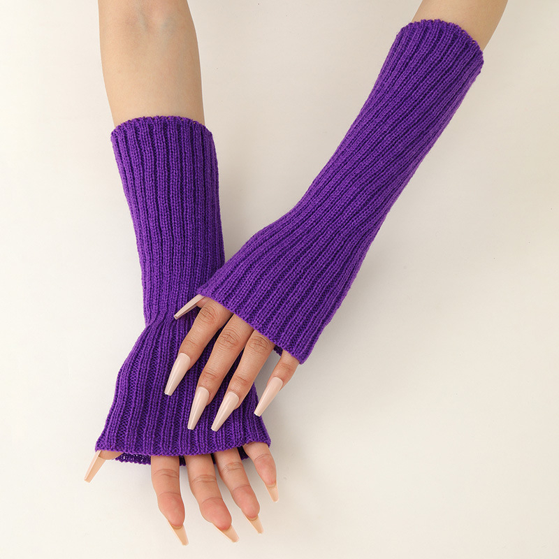 Fingerless Glove Knit - Mangas de brazo de punto cálidas