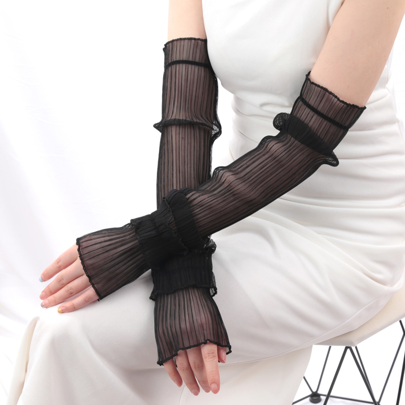 Fingerless Glove Knit - 1 par de mangas largas de