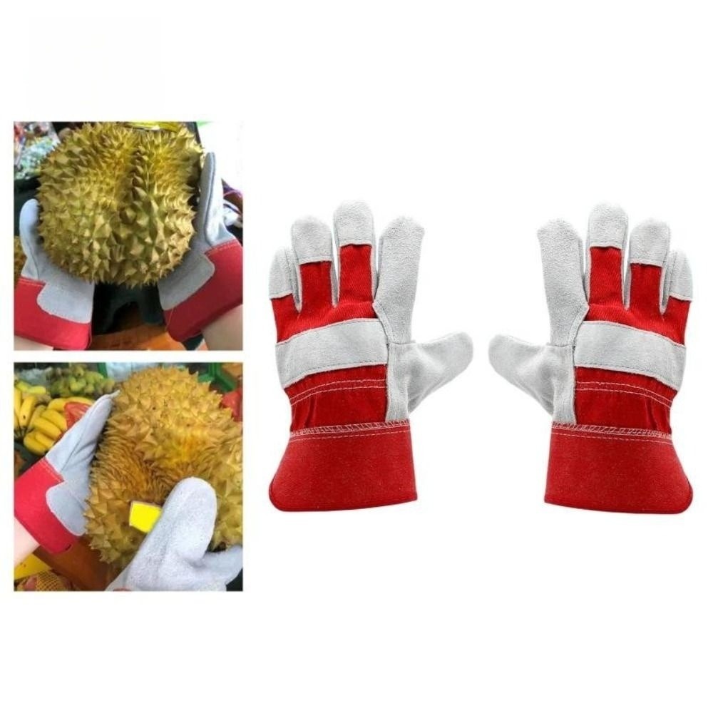 Cut Resistant Glove - Guantes de Jardinería de Cuero Vacuno,