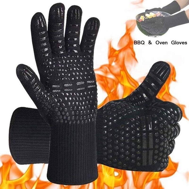 Oven Mitt Silicone - Guantes de silicona antideslizantes para cocina,