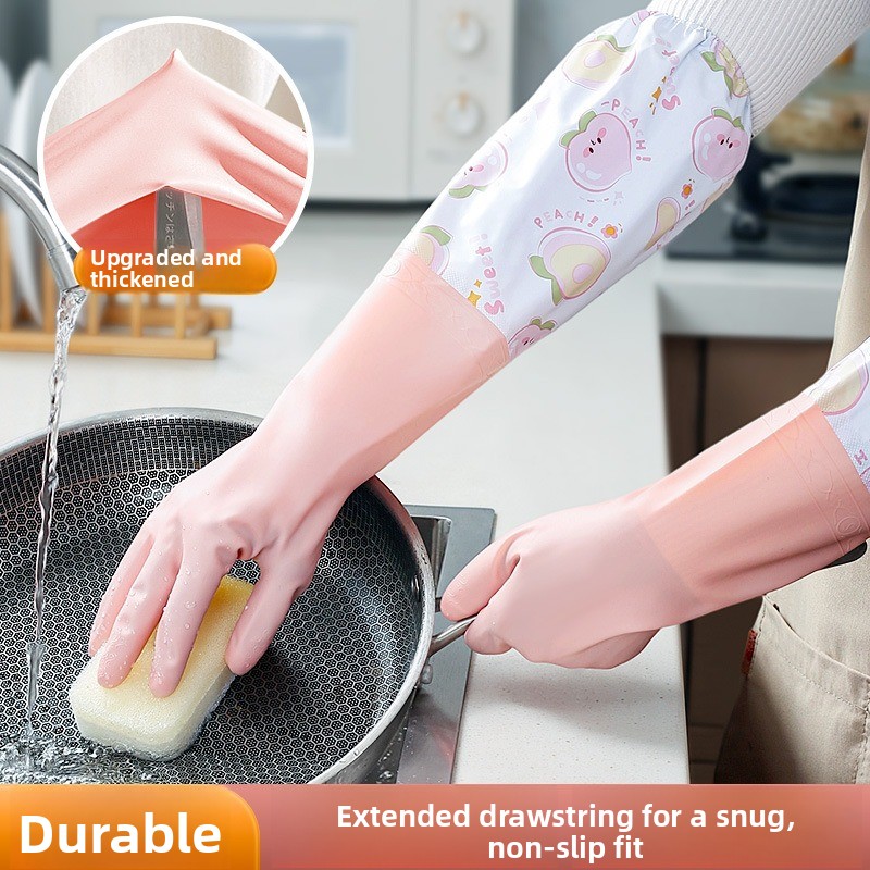 Dish Glove Rubber - Guantes para lavar platos impermeables y