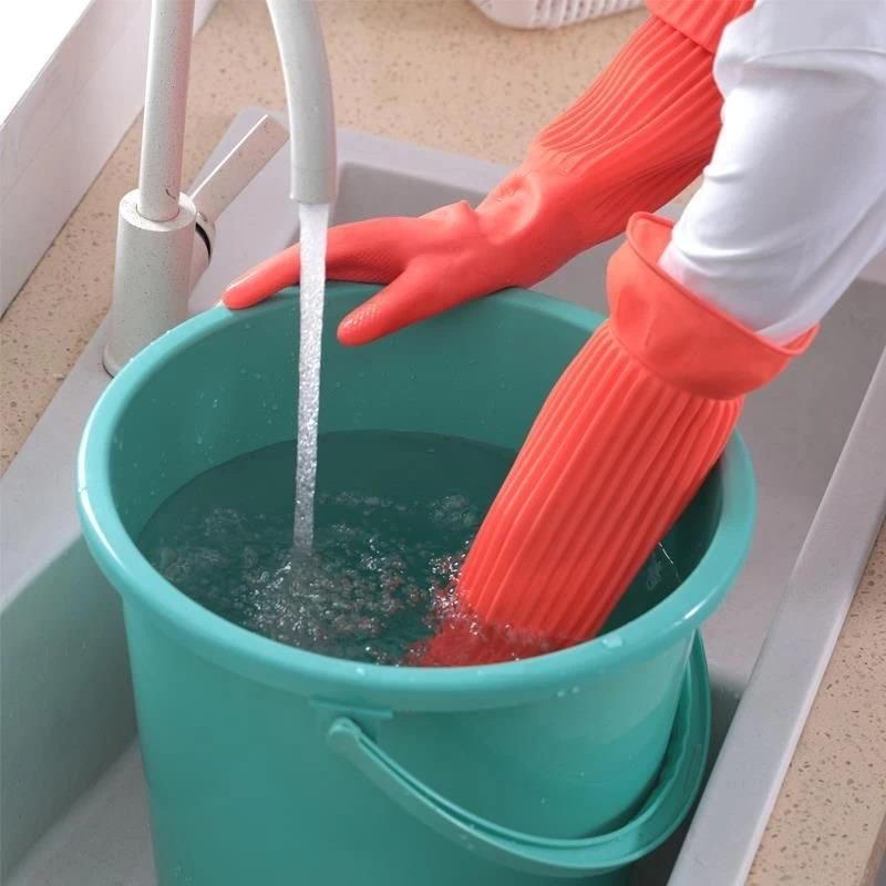 Rubber Glove Cleaning - Guantes largos de goma reutilizables para