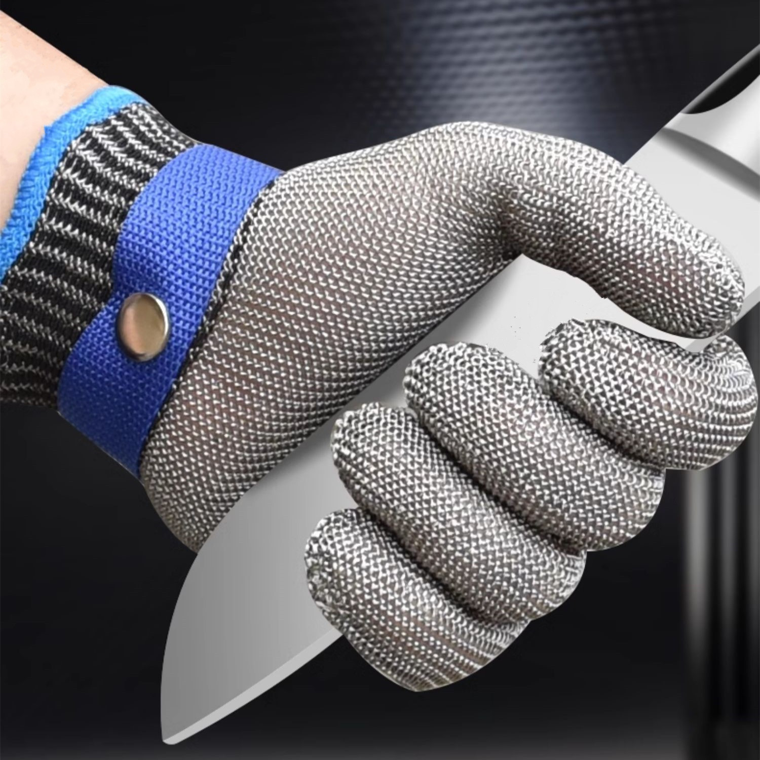 Cut Resistant Glove - Guante de malla metálica anticorte, seguridad