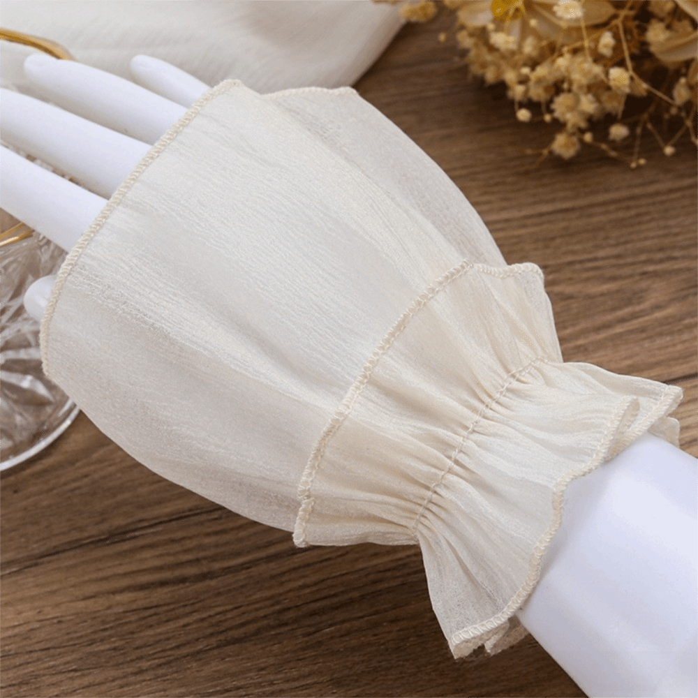 Fingerless Glove Knit - Mangas de gasa con lazo y