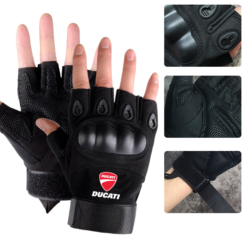 Motorcycle Glove Knuckle - Guantes tácticos de medio dedo con