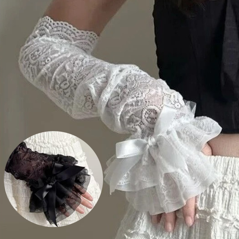 Guantes sin dedos de encaje hu - Fingerless Glove Knit reseña y precio