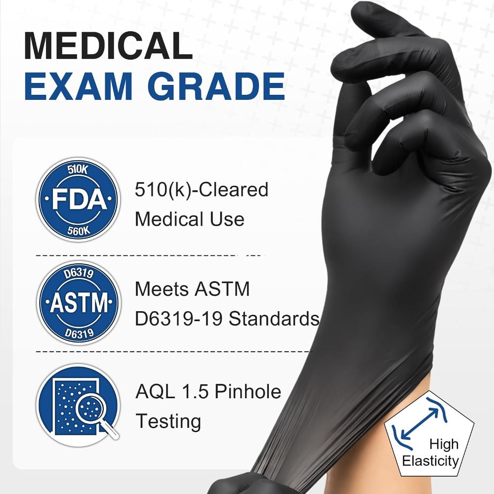 Guantes de Nitrilo Negros Dese - Exam Glove Nitrile reseña y precio