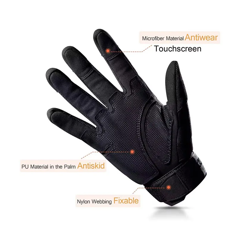 Guantes tácticos de dedo compl - Motorcycle Glove Knuckle reseña y precio