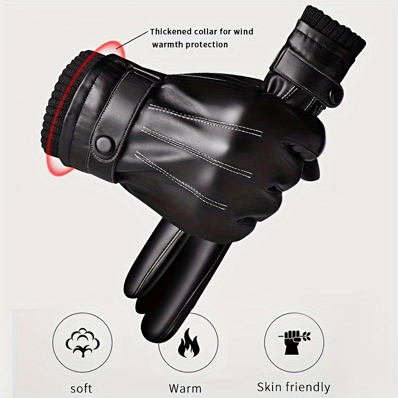 1 par de guantes de invierno c - Leather Driving Glove reseña y precio