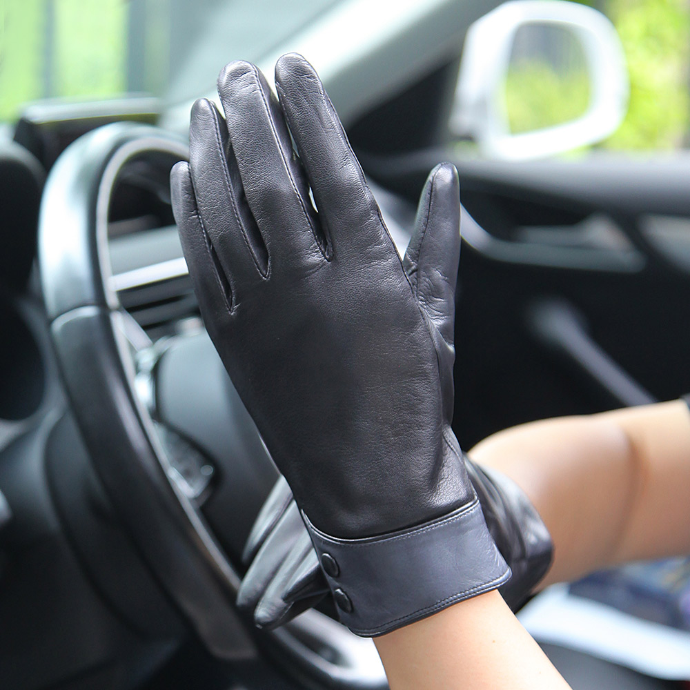 Guantes de cuero auténtico neg - Wool Glove Lined reseña y precio