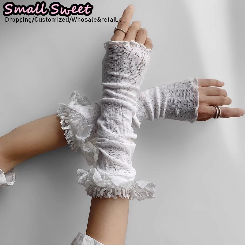 Mangas Blancas de Encaje Estil - Fingerless Glove Knit reseña y precio