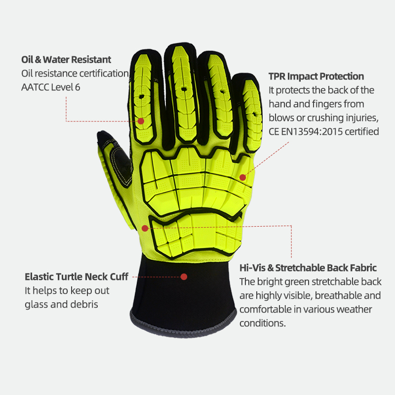 Guantes de Trabajo de Segurida - Work Glove Impact reseña y precio