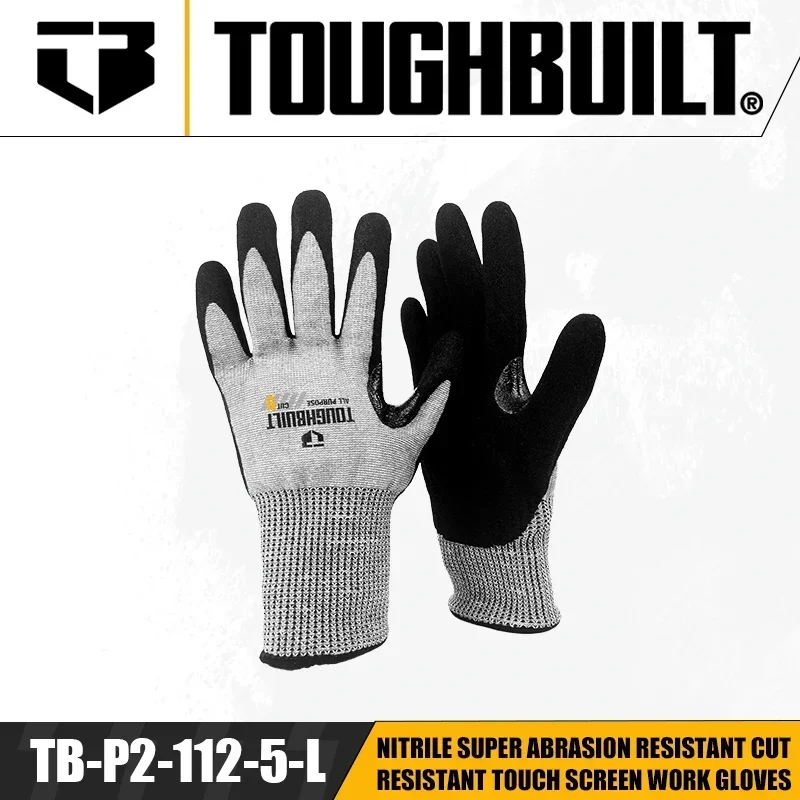 TOUGHBUILT TB-P2-112-5-L Guant - Nitrile Mechanic Glove reseña y precio
