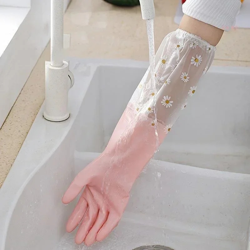 Guantes de goma de manga larga - Dish Glove Rubber reseña y precio