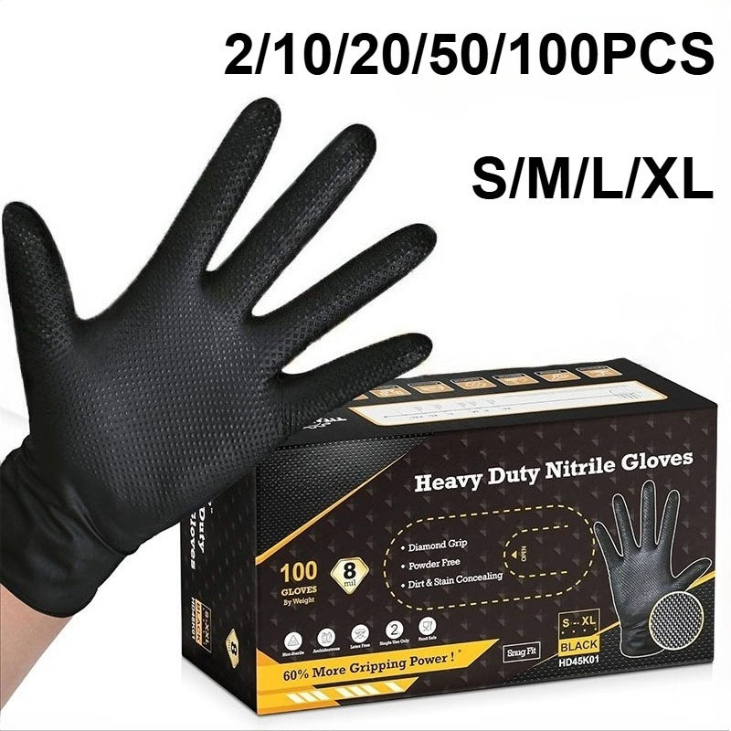 Guantes de nitrilo negros indu - Nitrile Mechanic Glove reseña y precio