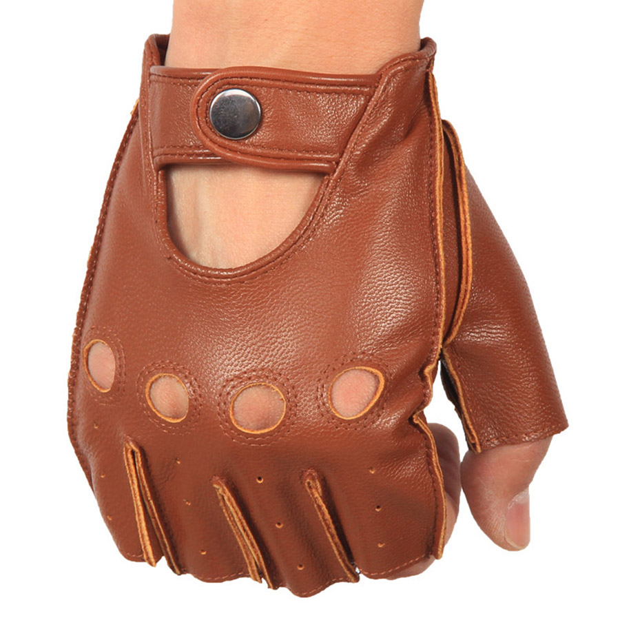 Guantes de medio dedo para hom - Leather Driving Glove reseña y precio