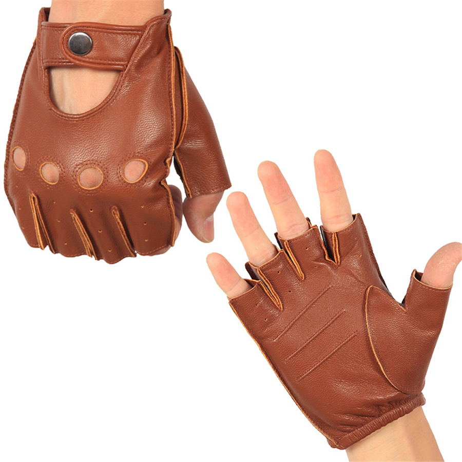 Guantes de medio dedo para hom - Leather Driving Glove reseña y precio