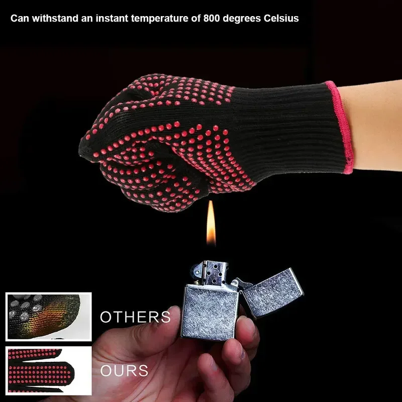 1 par de guantes antideslizant - Oven Mitt Silicone reseña y precio