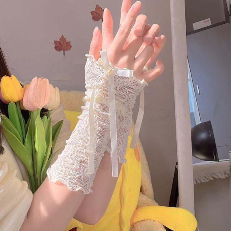Guantes góticos de malla sin d - Fingerless Glove Knit reseña y precio