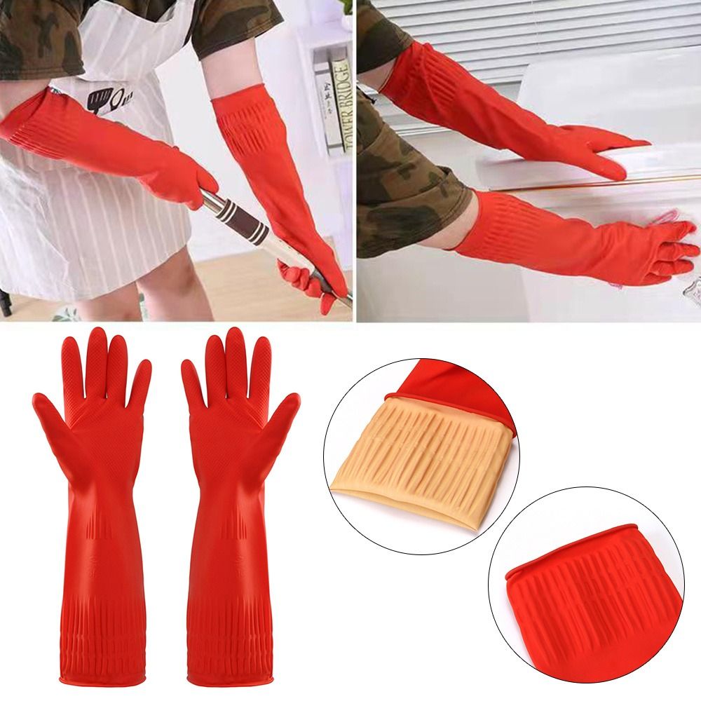 Guantes de goma de alta resist - Dish Glove Rubber reseña y precio