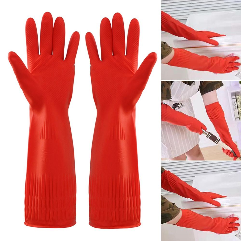 Guantes de goma de alta resist - Dish Glove Rubber reseña y precio