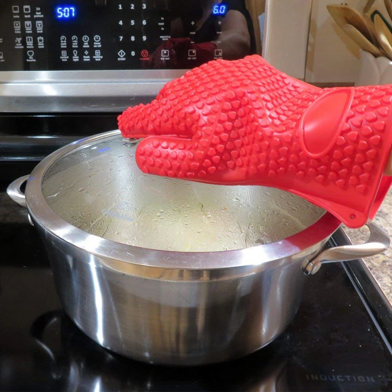Guantes para asar de silicona  - Oven Mitt Silicone reseña y precio