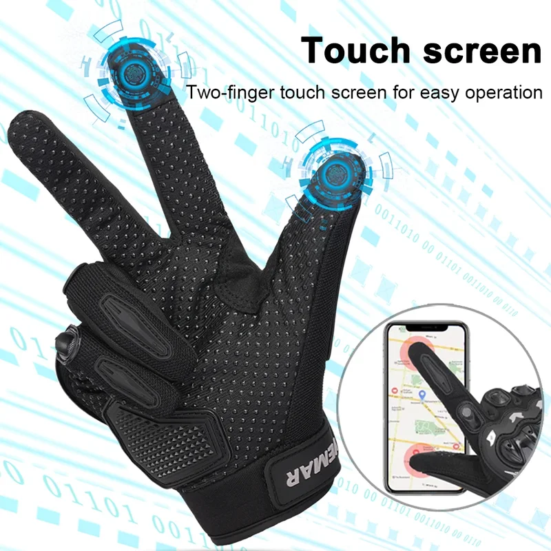 Guantes táctiles para equipos  - Motorcycle Glove Knuckle reseña y precio
