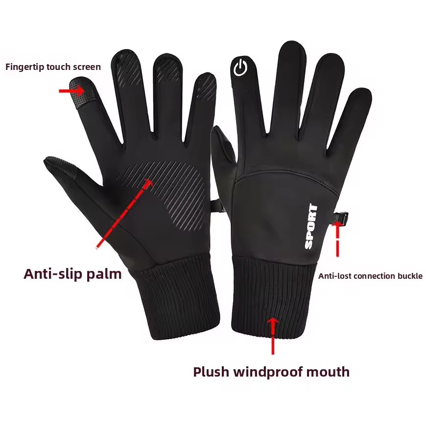Guantes negros de invierno cál - Ski Glove Waterproof reseña y precio