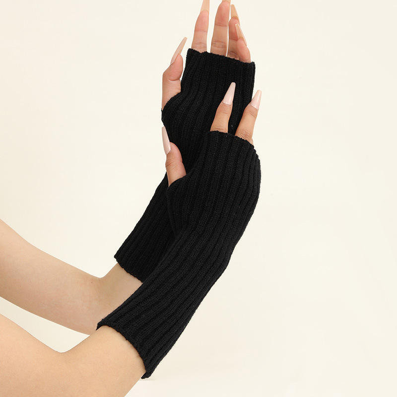 Mangas de brazo de punto cálid - Fingerless Glove Knit reseña y precio
