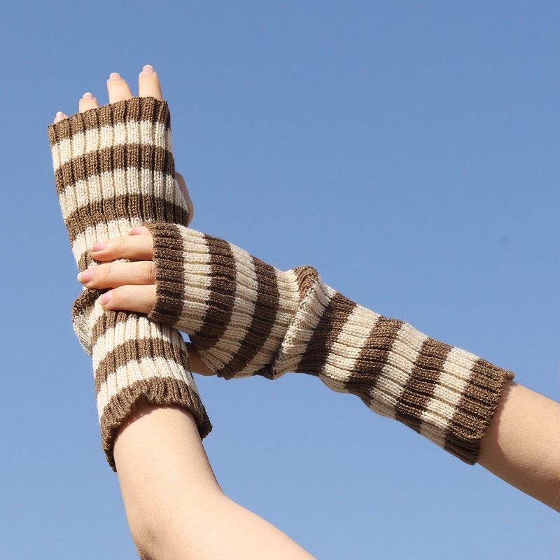 Mangas de brazo sin dedos teji - Fingerless Glove Knit reseña y precio