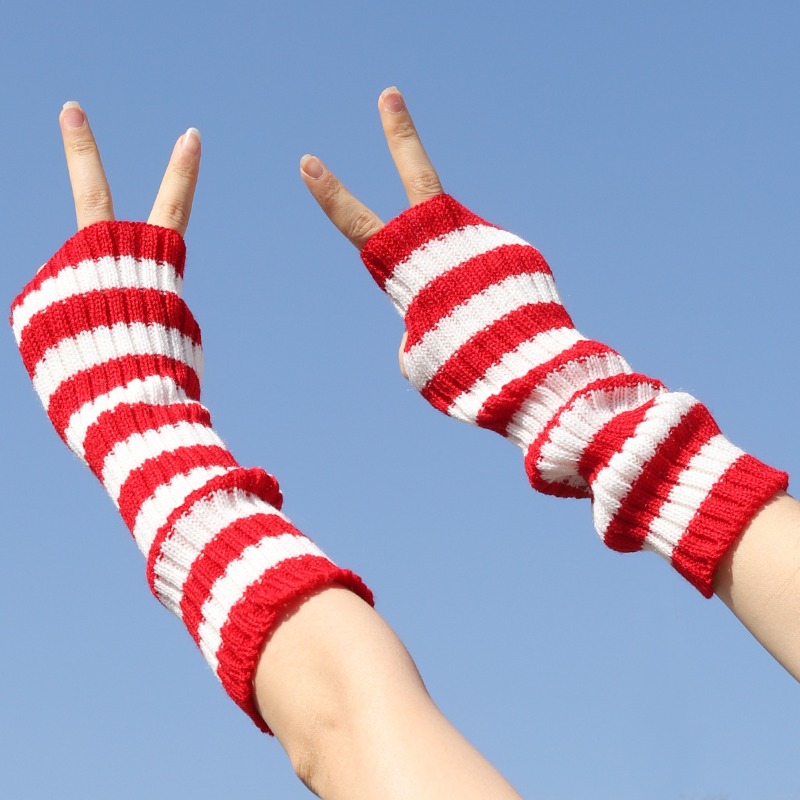 Mangas de brazo sin dedos teji - Fingerless Glove Knit reseña y precio