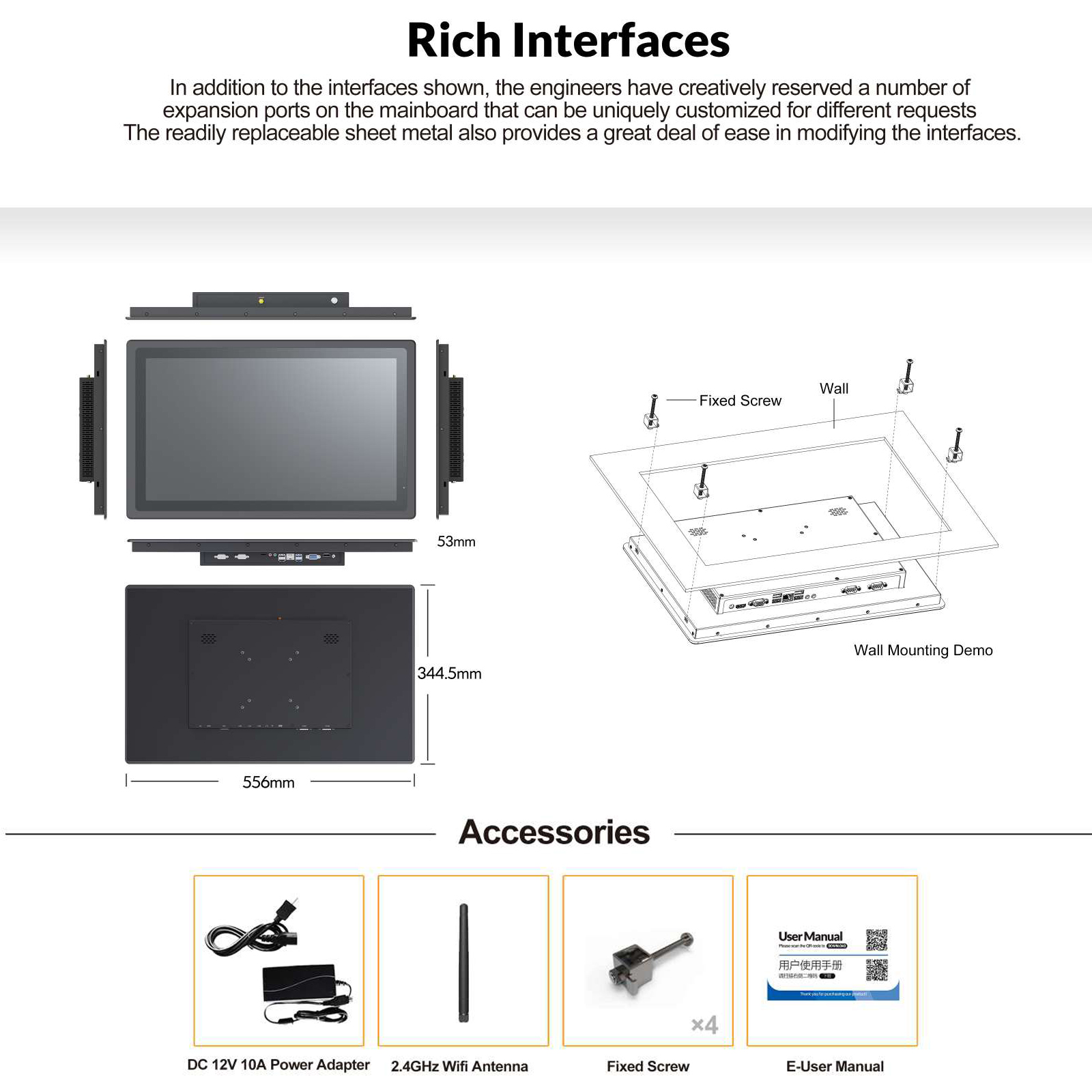 Panel PC Industrial Integrado  - Touchscreen Glove Capacitive reseña y precio