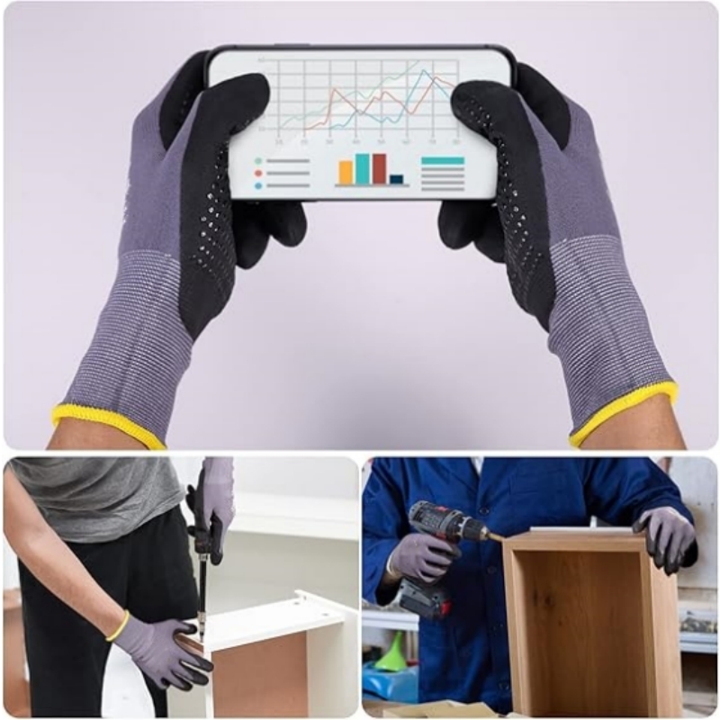 Guantes de trabajo de segurida - Nitrile Mechanic Glove reseña y precio