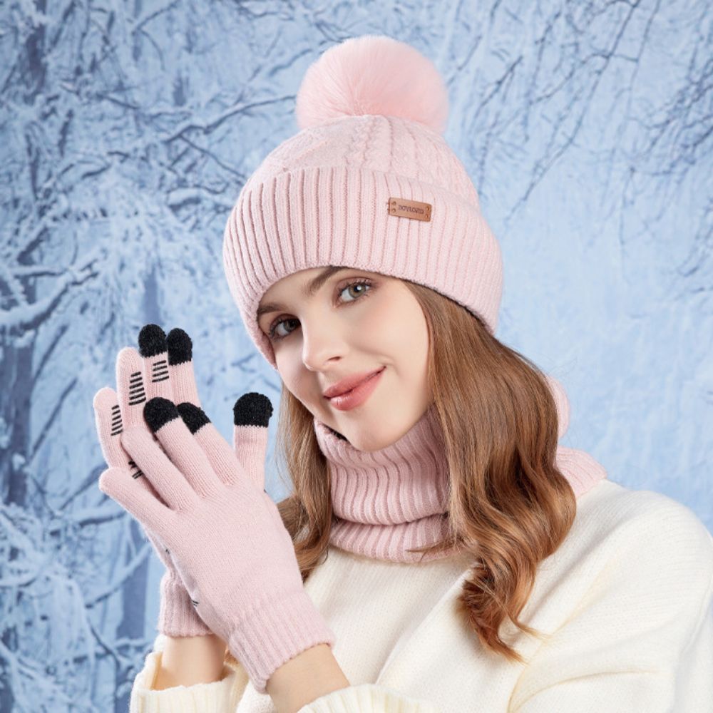 Conjunto de 3 Piezas: Gorro, B - Wool Glove Lined reseña y precio