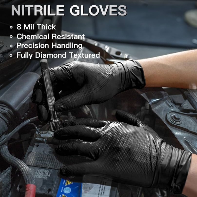 Guantes de trabajo de segurida - Nitrile Mechanic Glove reseña y precio