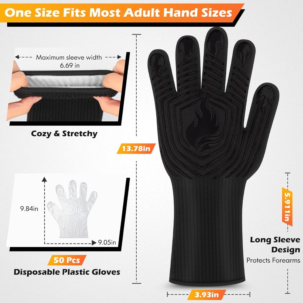 Guantes para Barbacoa, 1472 °  - Heat Resistant Glove reseña y precio